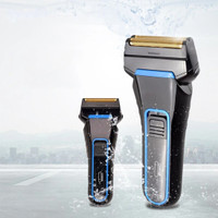 KE MEY Professional Rechargeable Shaver with Side Burner Trimmer full Kit  Shaver For Men(Black)