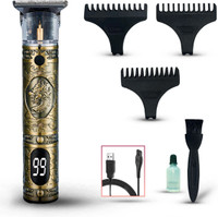 Pick Ur Needs Hair Trimmer/Shaver/Clippers For Men Rechargeable Hair Beard Digital Display  Shaver For Men(Gold)