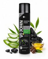 VI-JOHN Charcoal Shaving Foam Infused with Joboba oil(300 g)