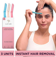 AZAH Reusable Face Razor For Women Facial Hair | Eyebrows, Upper Lip,Peach Fuzz,Chin|, Women(Pack of 3)
