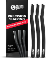 Beardo Precision Shaping Beard Styling Tool | Face Razor | No Nicks & Cuts|Sharp & Safe, Men(Pack of 3)