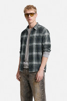 Snitch Men Checkered Casual Dark Green Shirt