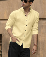 D&B TRENDS Men Solid Casual Grey Shirt