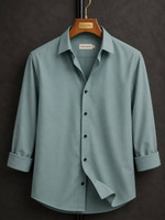 VELLOSTA Men Solid Casual Light Green Shirt