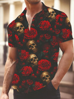 Hashtag Fashion Men Printed, Floral Print Casual Red Shirt