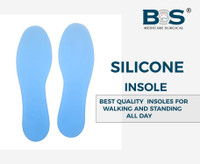 Bos Medicare Surgical Surgical Silicone Insole Foot Support Pain Relief. (Small) Silicone Heel Accessories Regular Shoe Insole(blue)