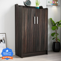 Flipkart Perfect Homes Wellington Engineered Wood Shoe Rack(MELAMINE REAL EBONY SIB, 6 Shelves, Knock Down)