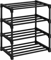 Xevansor Shreejikart DIY Assembly Shoe Rack Plastic Collapsible Shoe Stand(Black, 4 Shelves, DIY(Do-It-Yourself))