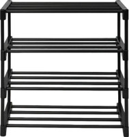 RKE 4 layer Rack Plastic Shoe Stand(Black, 4 Shelves, DIY(Do-It-Yourself))