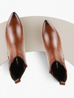 METRO MidTopBlockHeelRegularBoots Boots For Women(Tan , 3)