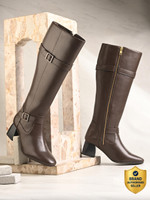 Roadster Knee Length Outdoor Trendy Lightweight Soft Cushioned Footbed Boots For Women(Brown , 3)