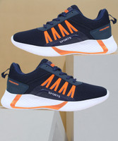 Free Kicks FK-394 Sports Running Shoes For Men(Blue, Orange , 6)