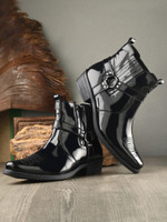 SAN FRISSCO Men Black Cowboy High Top Regular Chelsea Boots For Men(Black , 9)