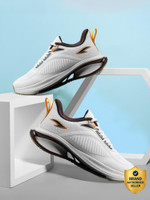 asian Sneaker For Men| Soft Cushioned Insole, Slip-Resistance Training &amp; Gym Shoes Running Shoes For Men(Off White, Brown , 9) Flipkart Deal