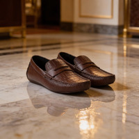 AJANTA Casual PVC Waterproof Loafers For Men(Brown , 6)