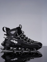 ATOM Alpha Predator, Trendy, Comfortable & Breathable DailyWear Lace-Up High Tops For Men(Black , 6)