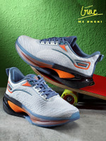 asian Casual Sneaker Shoes For Men|| Soft Cushioned Insole, Slip-Resistance Training & Gym Shoes For Men(Grey, Blue , 10)