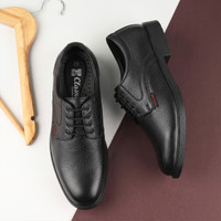 RED CHIEF Genuine Leather Formal Derby Shoes for Men Black RC3501 001 Lace Up For Men(Black , 9 UK/India)