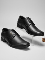 LIBERTY Fortune HML-88E Black Formal Lacing Derby Shoes for Men Derby For Men(Black , 6)