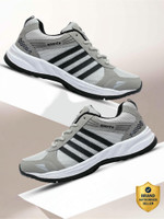 asian wndr-13 sports shoes for men | Latest Stylish Casual sport shoes for men |running shoes for boys | Lace up Lightweight gray shoes for running, walking, gym, trekking, hiking & party Running Shoes For Men(Black, Grey , 9)