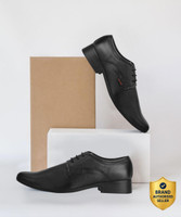 RED CHIEF Genuine Leather Formal Derby Shoes for Men Black RC3496 001 Derby For Men(Black , 9)