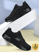 Skechers GO WALK FLEX Walking Shoes For Men(Black , 8)