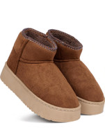 Cassiey Comfortable Indoor/Outdoor Winter Snow Boot |Girls Winter Fur Shoes Casuals For Women(Brown , 7)