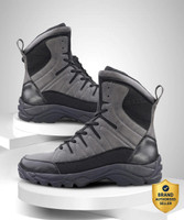 bacca bucci FLAME 7-Eye Moto Inspired Mild Water Proof Snow Boots Boots For Men(Black, Grey , 6)