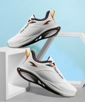 asian Sneaker For Men| Soft Cushioned Insole, Slip-Resistance Training & Gym Shoes Running Shoes For Men(Off White, Brown , 6)
