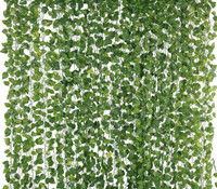Citrine Set of 2 Artificial Money Plant Creeper For|Wall Hanging|Home|Decoration Artificial Plant(274 cm, Green)