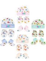 twotogether Baby Boys & Baby Girls Casual Cap Mitten, Bootie(multicolour bear print)