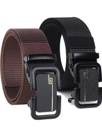 PROVOGUE Men Casual, Formal, Evening, Party Brown, Black Nylon Belt