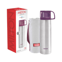 MILTON Glassy 1000 ml Stainless Steel Flask(Pack of 1, Purple)