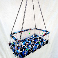 Kids Town Baby Sleeping Jhula 0-1 Years Swing for Kids Baby Handmade Hanging Jhula Swings(Blue)