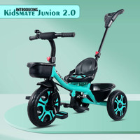 Kidsmate Junior 2.0 Kids Tricycle With Parental Control, Storage Basket, 10 T (inch) Road Cycle(Single Speed, Multicolor, Rigid)