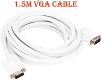VGA Male to Female Cord for Computer, Laptop, PC,Monitor,Projector Adapter Cable 1.5 m VGA Cable(Compatible with COMPUTER, LAPTOP, TV, PROJECTOR, MONITOR, PC, CCTV, White)
