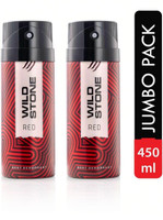 Wild Stone Red - Deodorant Spray  -  For Men(450 ml, Pack of 2)