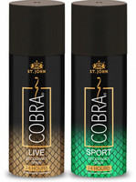 ST.JOHN Cobra Deo Live & Sports 150ml Pack of 2 Perfume Body Spray  -  For Men(150 ml, Pack of 2)