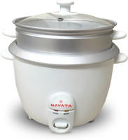 NAVATA Rice Cooker Cum-Vegetable Steamer NARC-0001 Rice Cooker, Food Steamer(1.8 L, White)