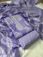 krishna boutique Pure Cotton Printed Salwar Suit Material