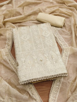 Divastri Silk Blend Embroidered Salwar Suit Material