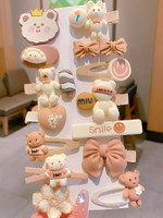 Nagi jewels Set Of 14 Cute & Trendy Kidss for Baby Girls Perfect Accessories Hair Clip(Brown)