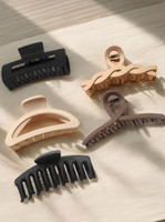 Aayra Matte Any 5 Hair Claw Clip Clutcher Accessories For Women And Girls Hair Claw(Multicolor)