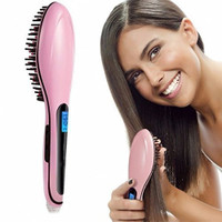 ENMORA Professional Electric Hair Straightener Brush With LCD Screen DSF32 Professional Electric Hair Straightener Brush With LCD Screen DSF32 Hair Straightener(Multicolor)