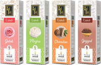 Zed Black Bamboo Less Luxe Series Incense Sticks (Approx 70Agarbatti Sticks Per Pack) Chandan, Gulab, Guggal, Mogra(70 Units, Set of 4)