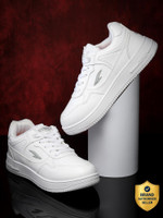 asian Boys Lace Sneakers(White, 9-10 Years)