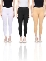 Errish Enterprises Ankle Length Ethnic Wear Legging(White, Black, Beige, Solid)