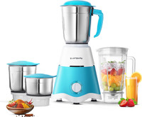 Longway Powerful Motor for Grinding, Mixing, Juicing Up to 750 W Juicer Mixer Grinder(Super | 4 Jars | White, Blue)