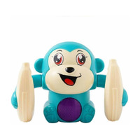 Galactic Dancing and Spinning Rolling Doll Tumble Monkey Toy Voice Control Banana Monkey Musical Educational Flash Light Activity Jumping Toy for Kids for Kids 1 Years,Tumbler Monkey Multicolor (Multicolor, Pack of: 1)(Multicolor)