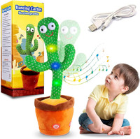 R S Enterprisee Cactus 120 Songs for Baby + Record Your Sound, Sing+Repeat+Dancing+LED Bluetech(Green)